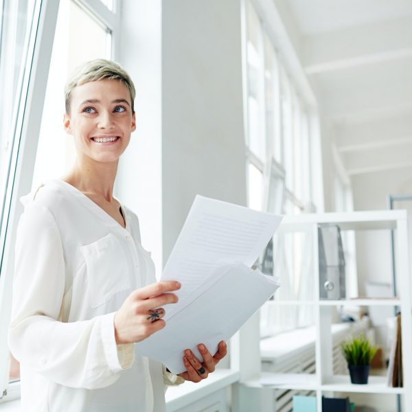 Happy accountant